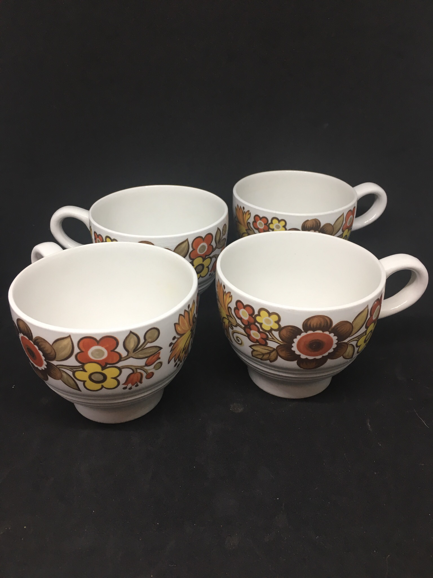 Myott Ironstone Ware 'Festival' Set Of 4 Cups