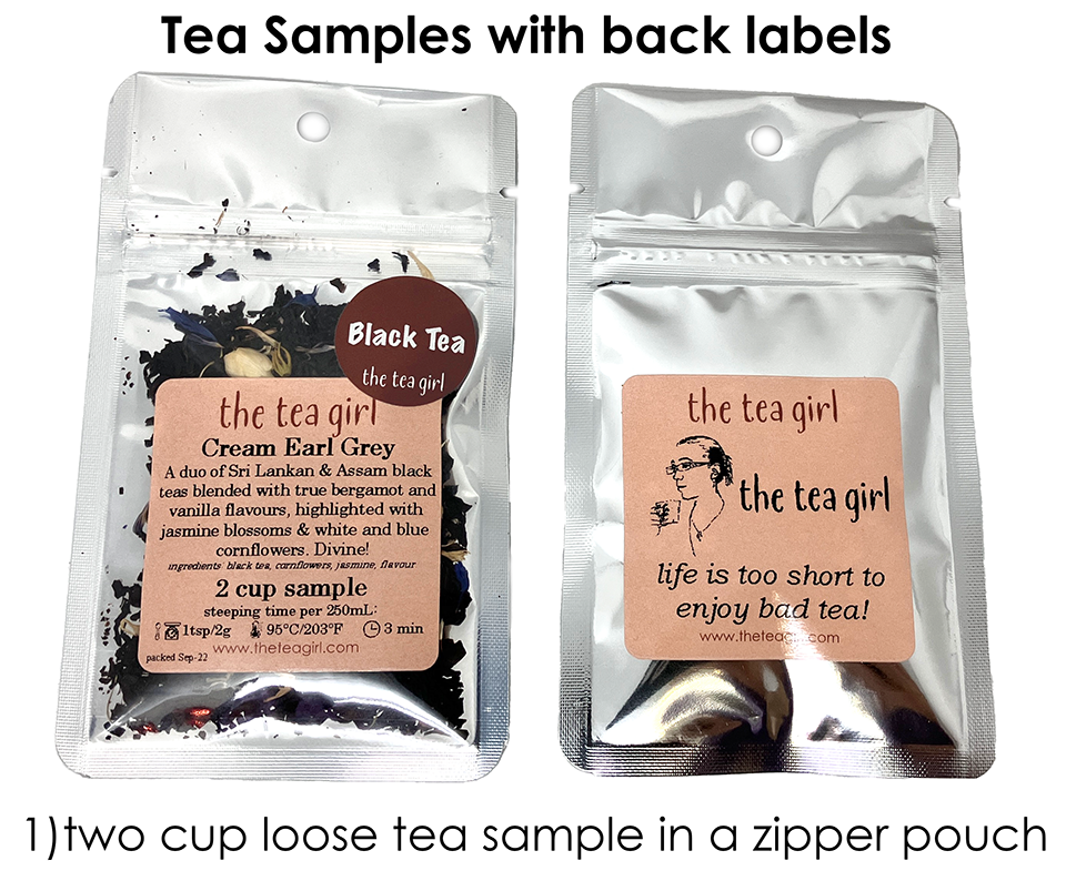 2 Label Tea Samples -  Bulk Purchase (wedding favours)