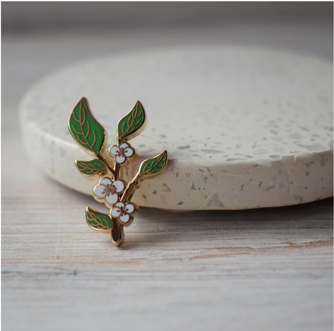 Camellia sinensis Enamel Pin