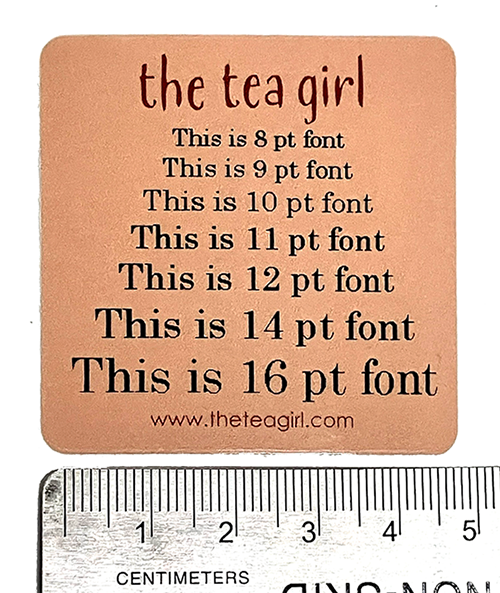 2 Label Tea Samples - Bulk Purchase (wedding favours)