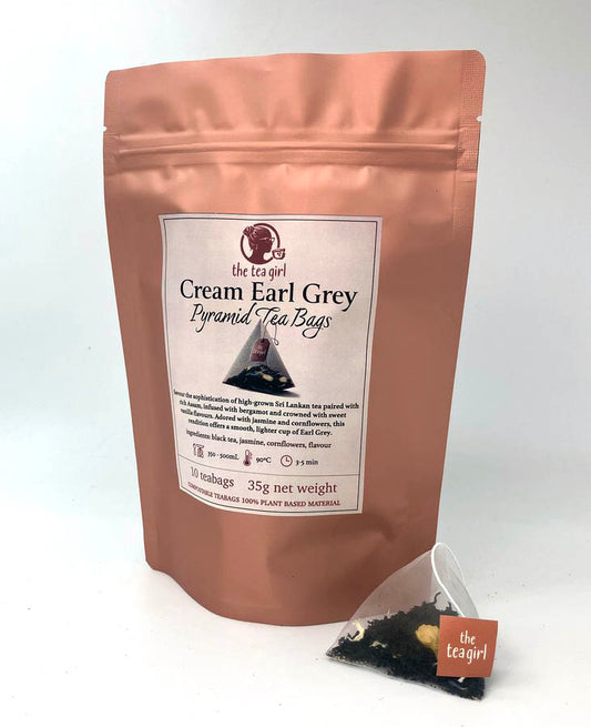 Cream Earl Grey Pyramid Tea Bags