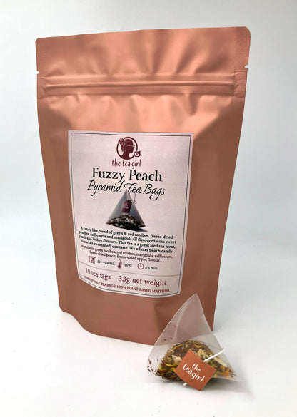Fuzzy Peach Rooibos Pyramid Tea Bags
