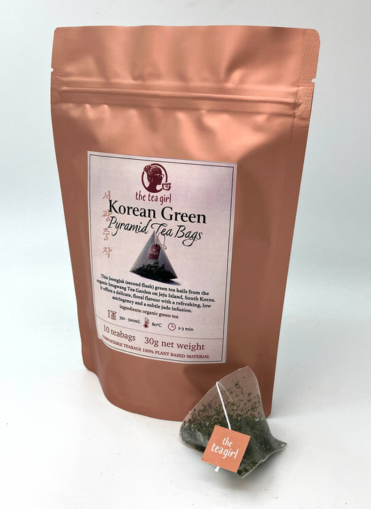 Korean Green Pyramid Tea Bags