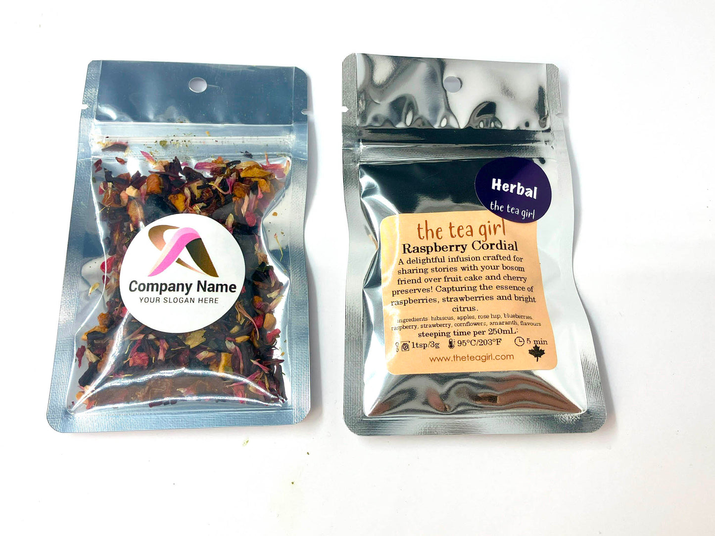 2 Label Tea Samples -  Bulk Purchase