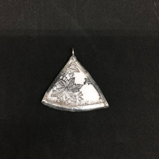 Royal Albert silver 25th anniversary triangle pendant